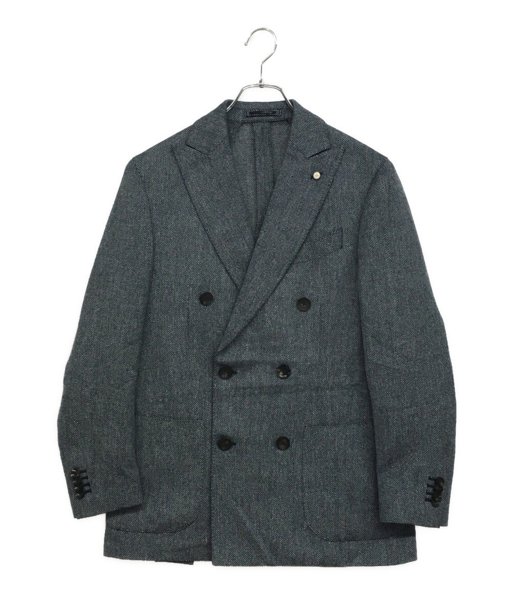 ラルディーニ 美品 ジャケット ピンズ ダブルボタン JT655AQ メンズ SIZE 46 LARDINI
