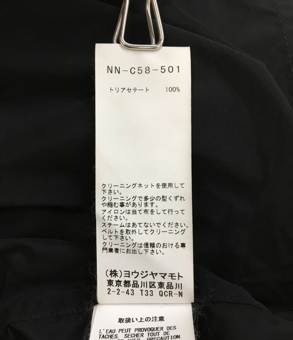 YOHJI YAMAMOTO トレンチコート ブラック NN-C58-50 レディース SIZE 1 ヨウジヤマモト