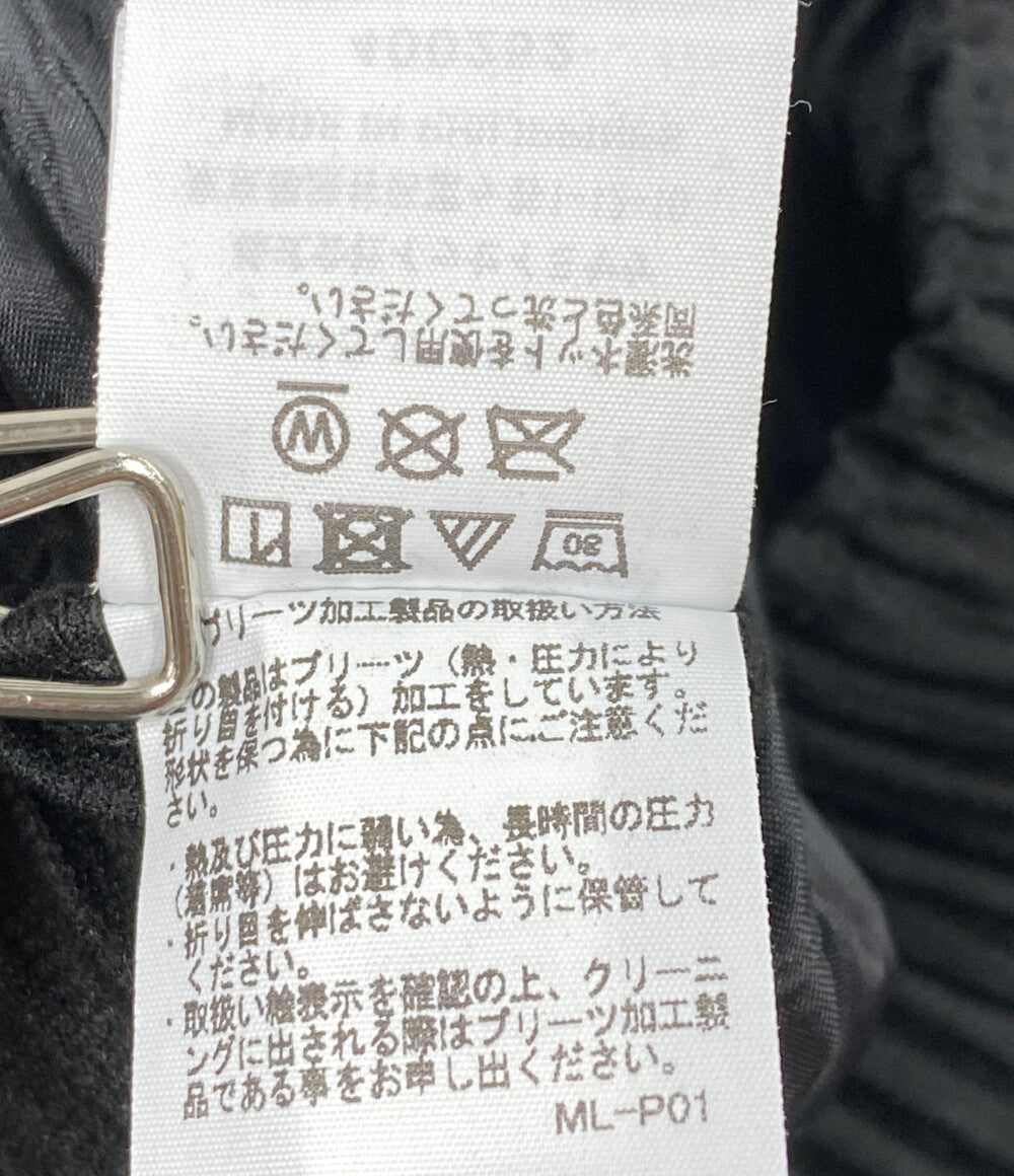オム プリッセ イッセイミヤケ プリーツロングパンツ ブラック HP55JF451 メンズ SIZE 1 ISSEY MIYAKE HOMME PLISSE