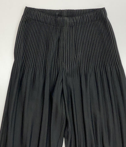 オム プリッセ イッセイミヤケ プリーツロングパンツ ブラック HP55JF451 メンズ SIZE 1 ISSEY MIYAKE HOMME PLISSE