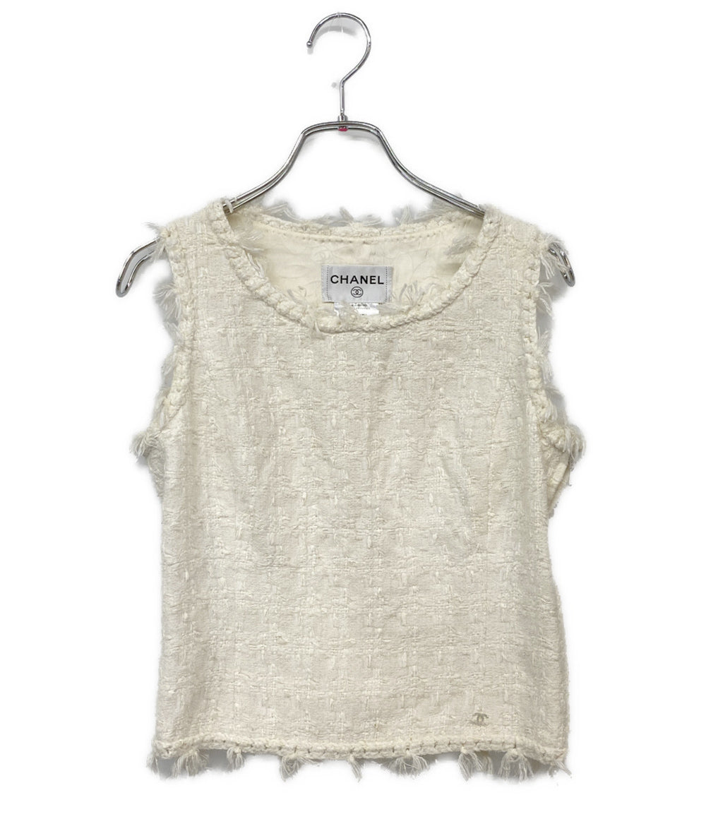 シャネル ツイードシャツ ノースリーブ P25100V15453 レディース SIZE 36 CHANEL 05C