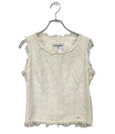 シャネル ツイードシャツ ノースリーブ P25100V15453 レディース SIZE 36 CHANEL 05C