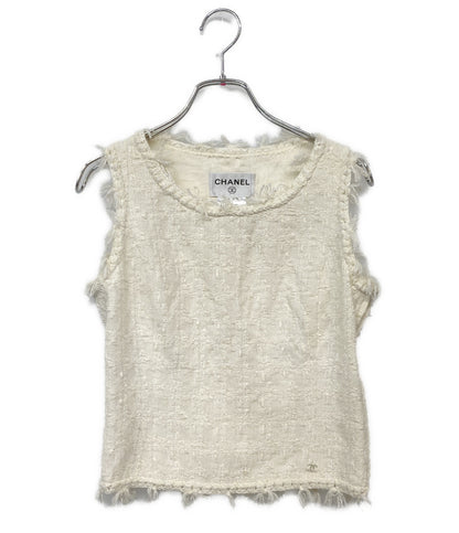 シャネル ツイードシャツ ノースリーブ P25100V15453 レディース SIZE 36 CHANEL 05C