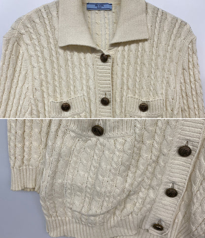 プラダ カーディガン ケーブル編地 22SS P25L81 レディース SIZE 38 PRADA