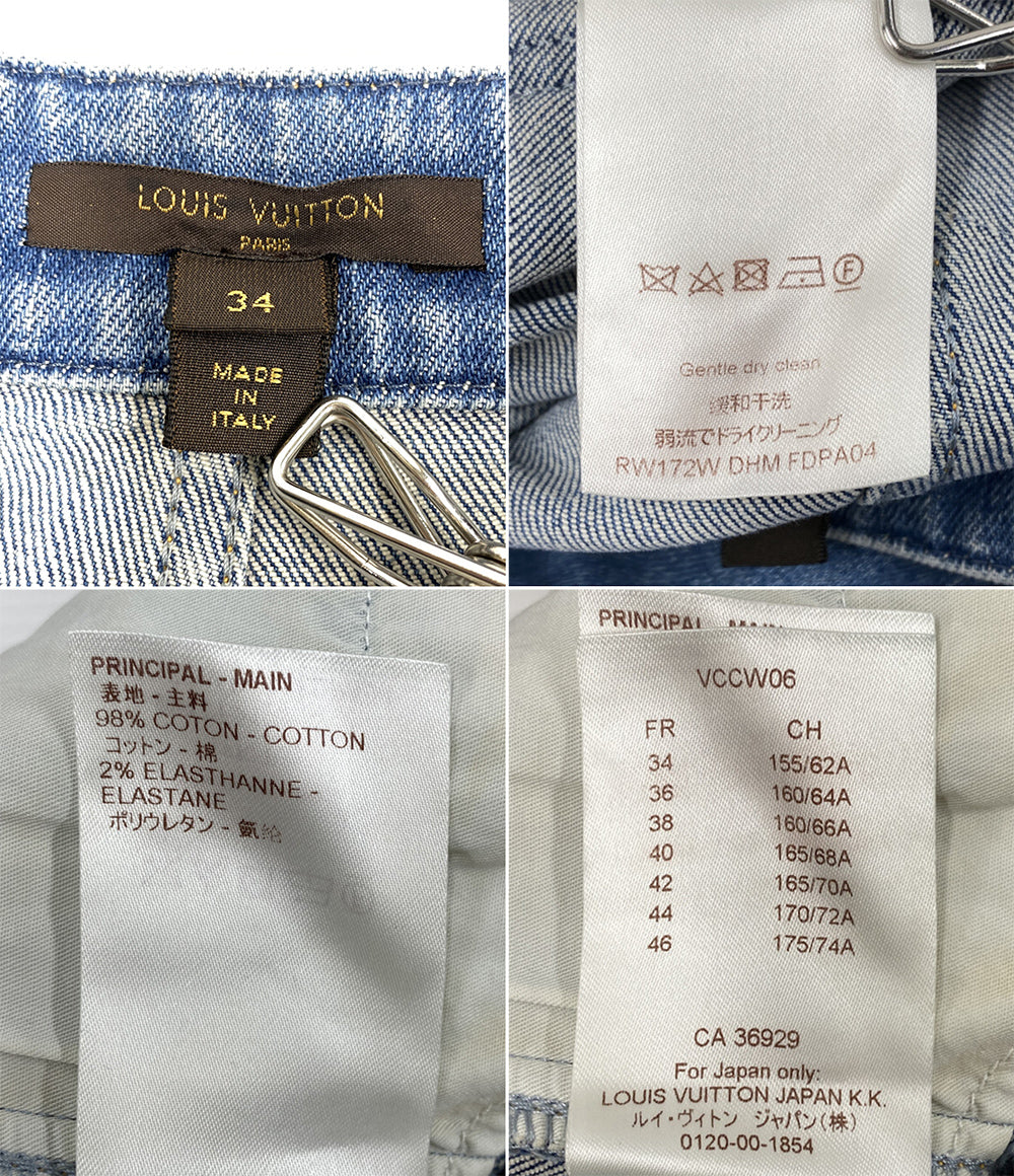 ルイヴィトン デニムパンツ バックモノグラムエンブロイダリー レディース SIZE 34 LOUIS VUITTON