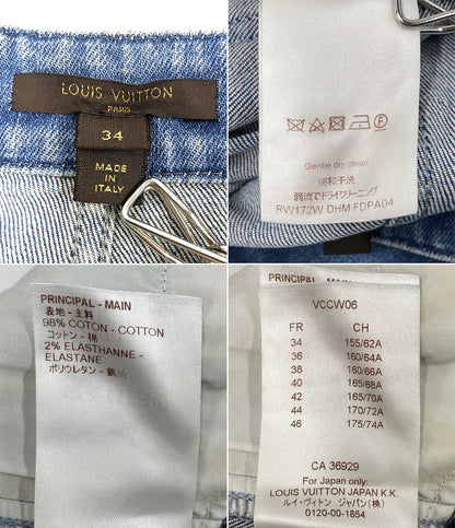 ルイヴィトン デニムパンツ バックモノグラムエンブロイダリー レディース SIZE 34 LOUIS VUITTON