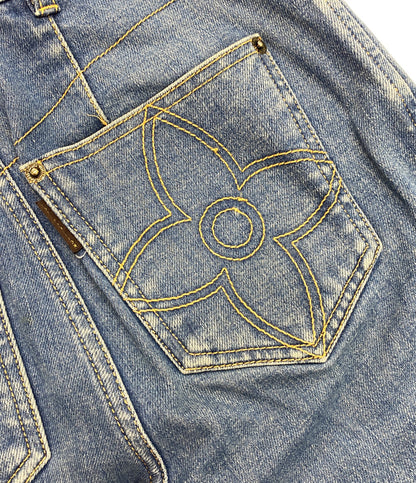 ルイヴィトン デニムパンツ バックモノグラムエンブロイダリー レディース SIZE 34 LOUIS VUITTON