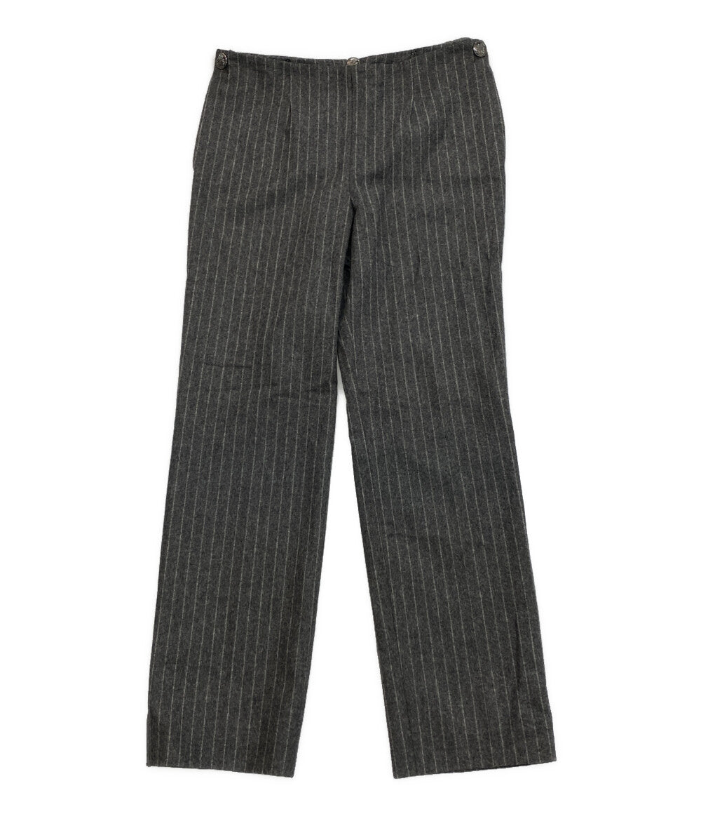シャネル ロングパンツ ストライプ P59000V44778 ME765 レディース SIZE 36 CHANEL