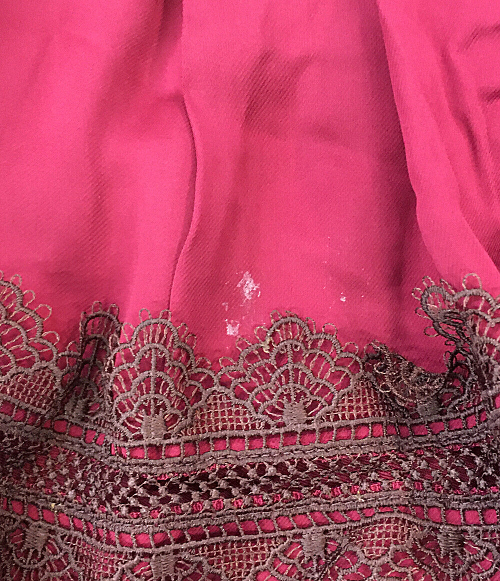 セルフ　ポートレイト 長袖ワンピース レース ボルドー RS20-092 レディース SIZE 6 Self-Portrait