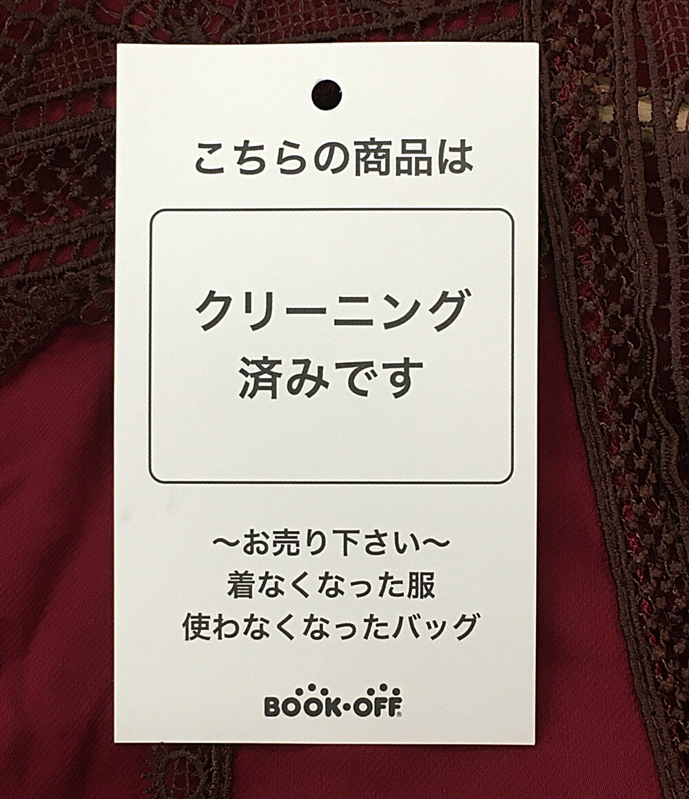 Self-Portrait 長袖ワンピース レース ボルドー RS20-092 レディース