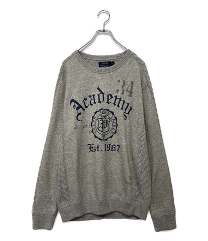 ポロ・ラルフローレン 美品 素材切替スウェットプルオーバー カレッジロゴ メンズ SIZE M RALPH LAUREN