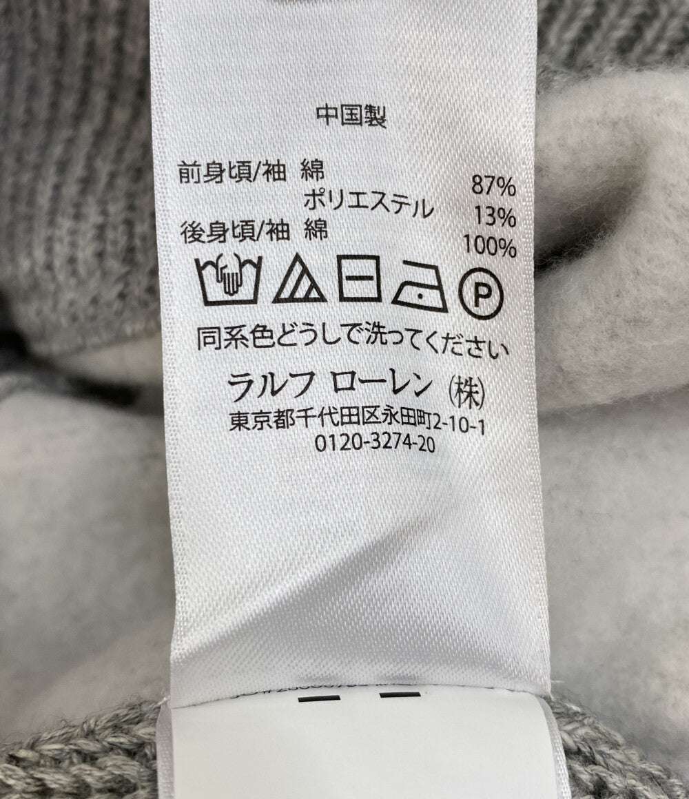 ポロ・ラルフローレン 美品 素材切替スウェットプルオーバー カレッジロゴ メンズ SIZE M RALPH LAUREN