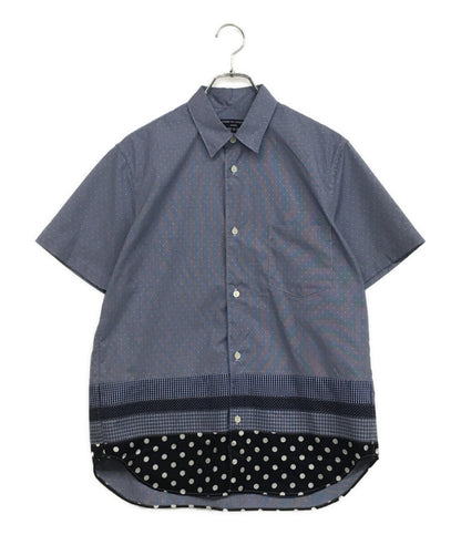 COMME des GARCONS HOMME 半袖シャツ ドット パッチワーク HK-B021 AD2022 メンズ SIZE XS コムデギャルソンオム