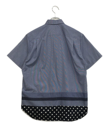 COMME des GARCONS HOMME 半袖シャツ ドット パッチワーク HK-B021 AD2022 メンズ SIZE XS コムデギャルソンオム