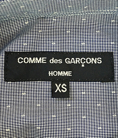 COMME des GARCONS HOMME 半袖シャツ ドット パッチワーク HK-B021 AD2022 メンズ SIZE XS コムデギャルソンオム