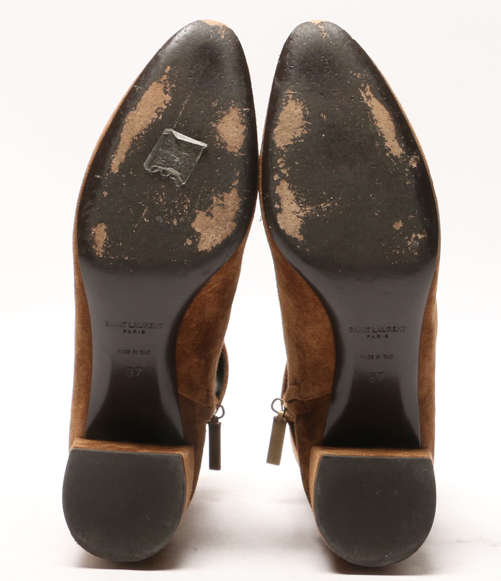 サンローラン ブーツ スエード ブラウン 532031 レディース SIZE 37 Saint Laurent