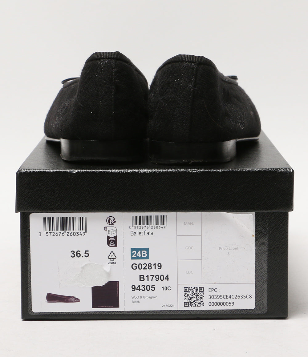 シャネル バレエシューズ バレリーナ ココ ラメ G02819 レディース SIZE 36.5 CHANEL