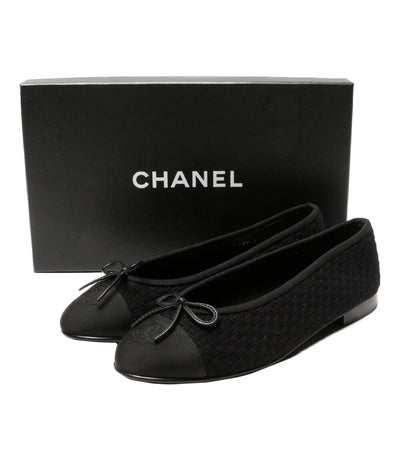 シャネル 美品 パンプス G02819 バレリーナ ツイード レディース SIZE 37.5 CHANEL