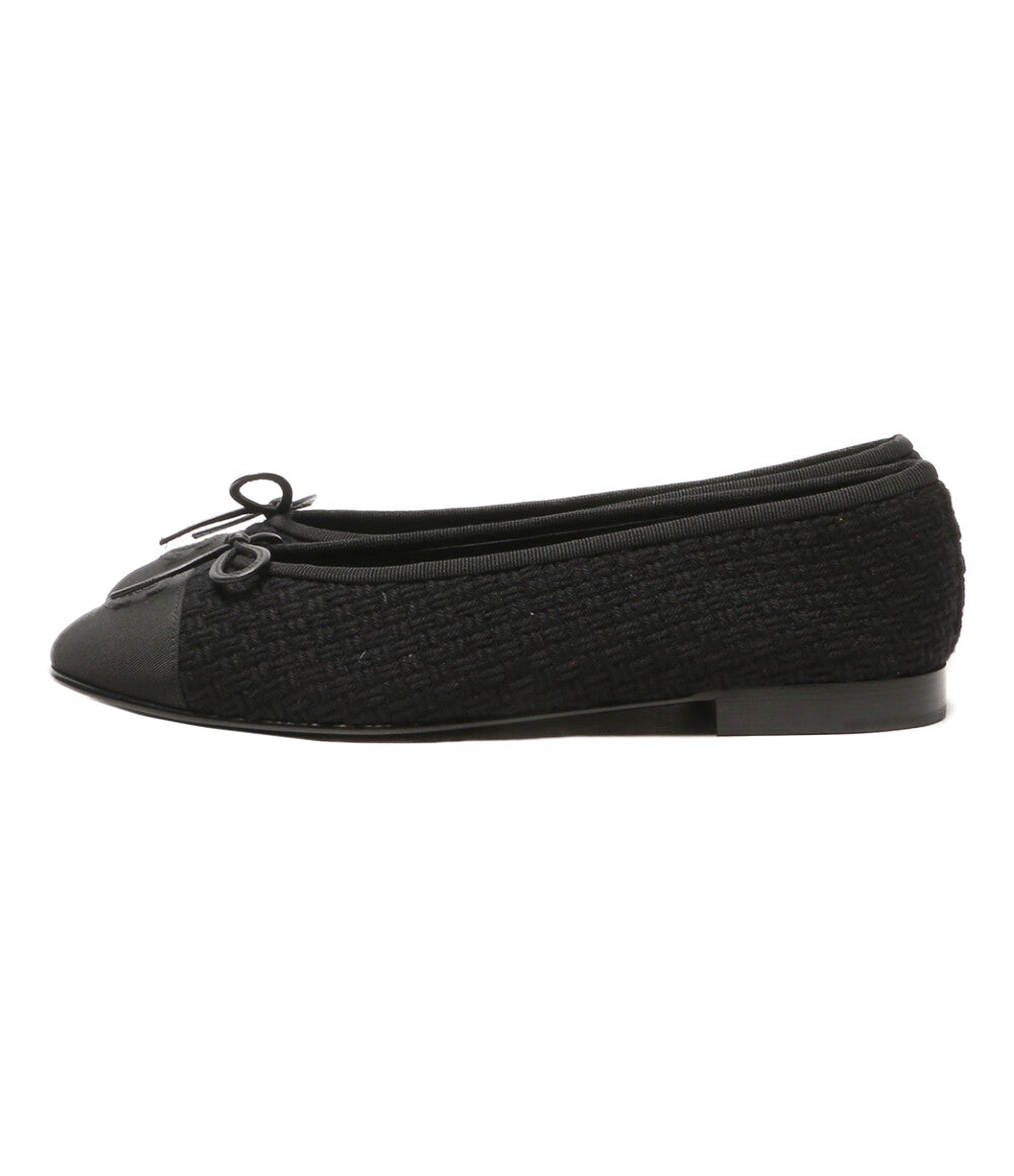 シャネル 美品 パンプス G02819 バレリーナ ツイード レディース SIZE 37.5 CHANEL