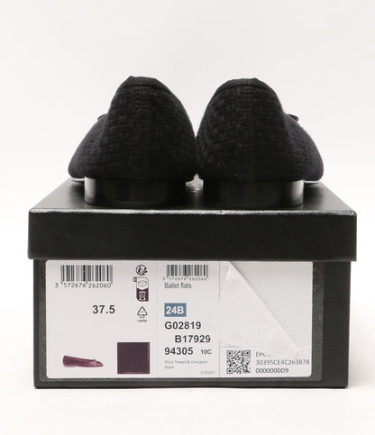 シャネル 美品 パンプス G02819 バレリーナ ツイード レディース SIZE 37.5 CHANEL
