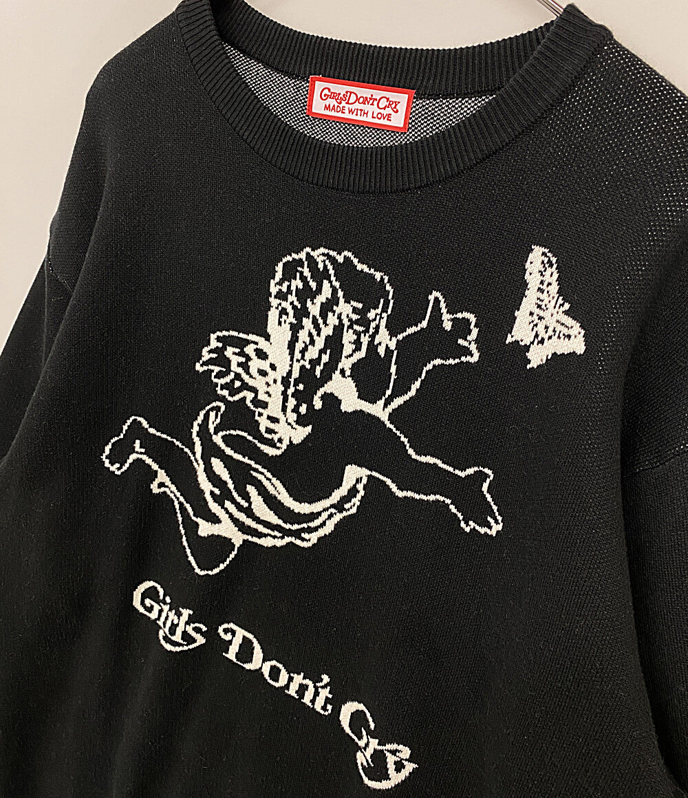 GIRLS DON'T CRY ガールズドントクライ 長袖ニット Angel Logo メンズ