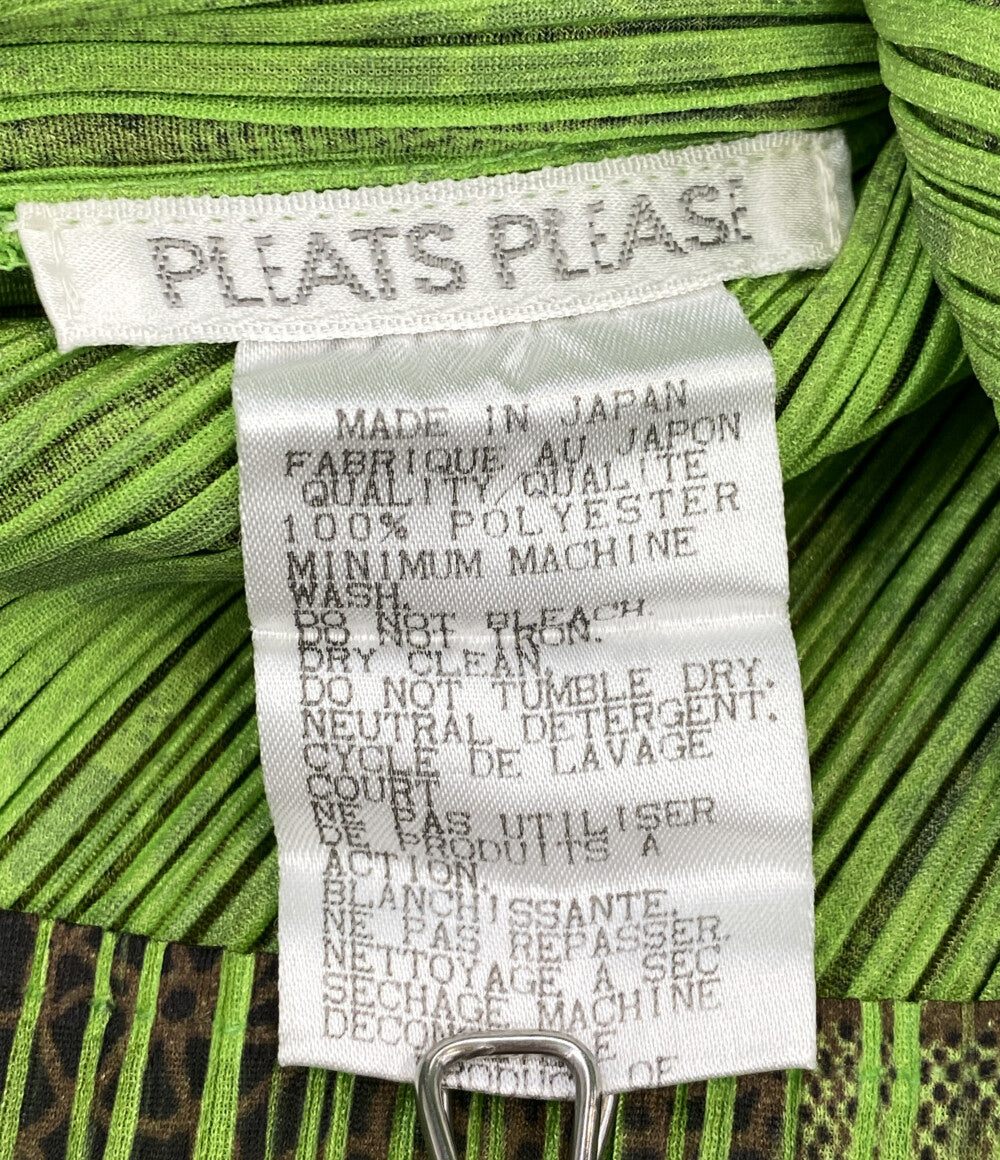 プリーツプリーズ ノースリーブシャツ フラワー転写プリーツ PP86-JH419 レディース SIZE 4 PLEATS PLEASE