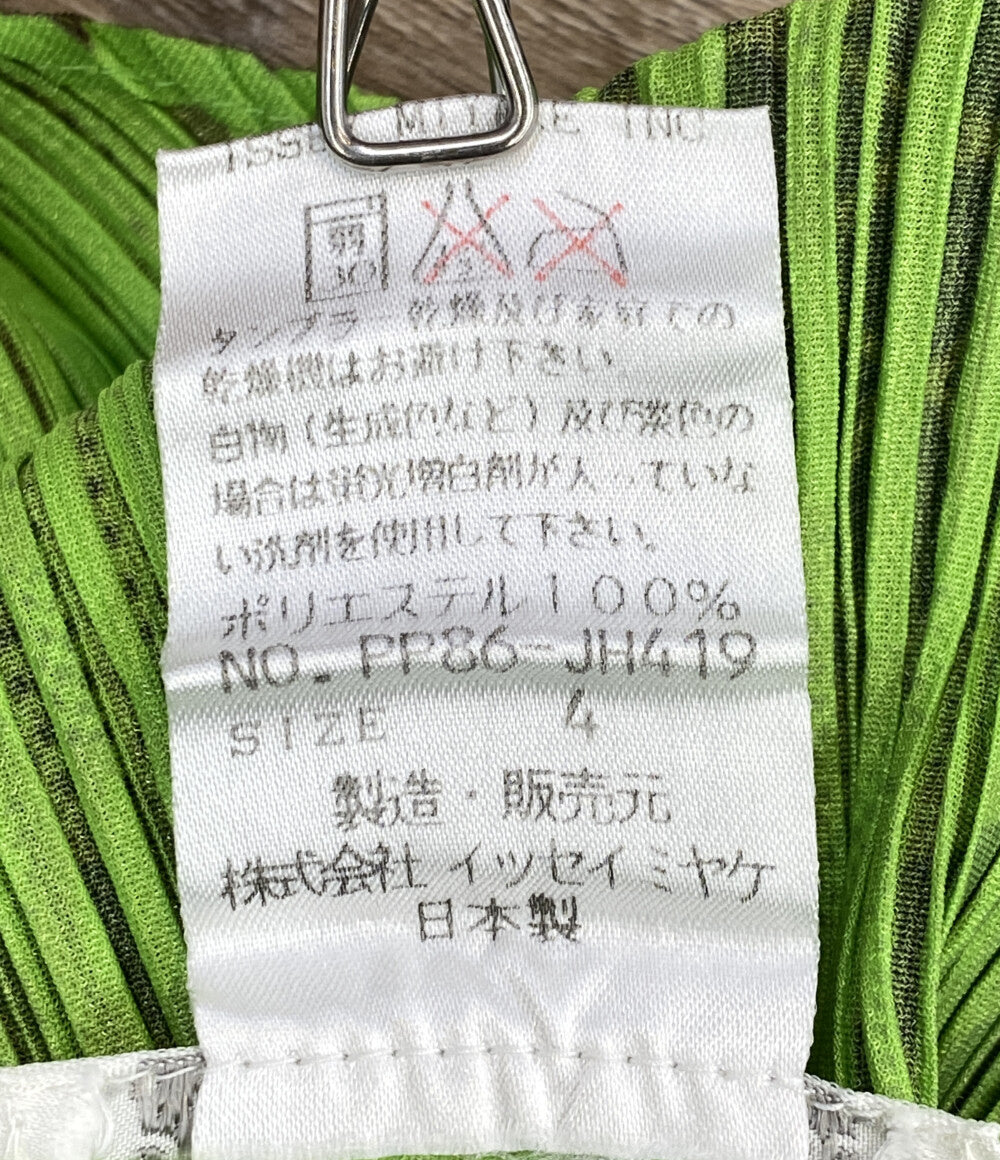 プリーツプリーズ ノースリーブシャツ フラワー転写プリーツ PP86-JH419 レディース SIZE 4 PLEATS PLEASE