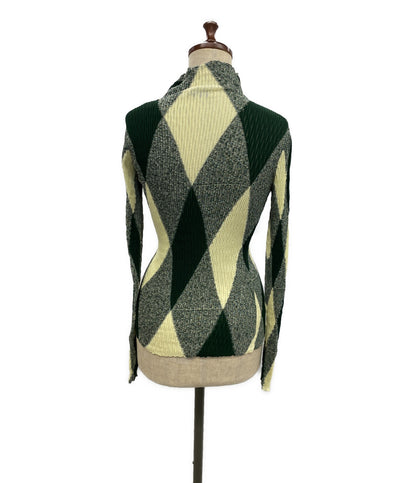 BURBERRY ハイネックカットソー アーガイル レディース SIZE XS バーバリー