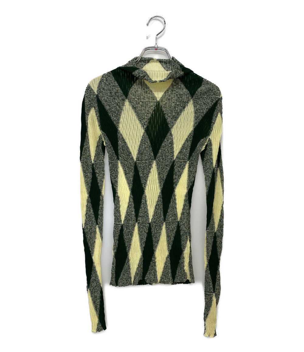 BURBERRY ハイネックカットソー アーガイル レディース SIZE XS バーバリー