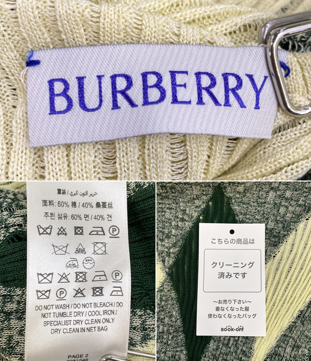 BURBERRY ハイネックカットソー アーガイル レディース SIZE XS バーバリー