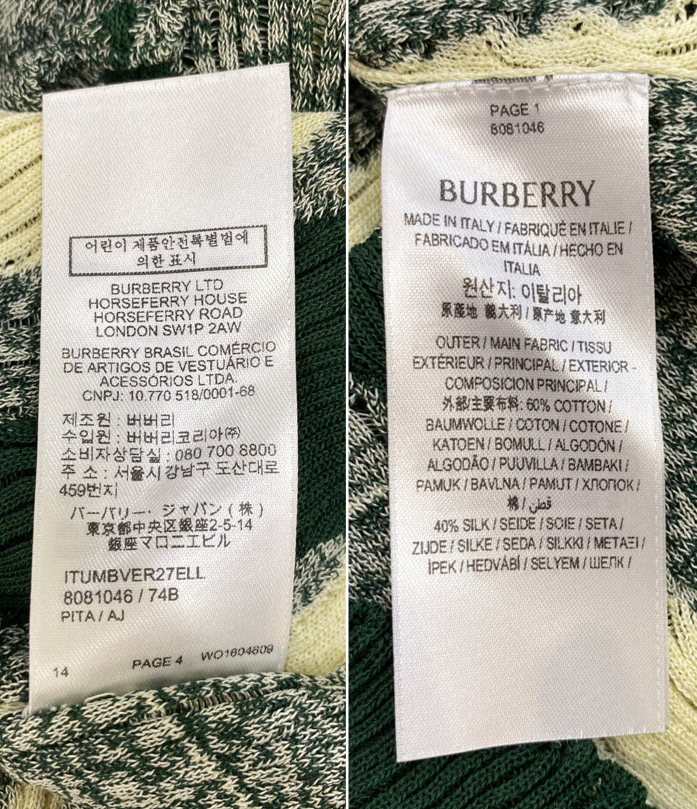 BURBERRY ハイネックカットソー アーガイル レディース SIZE XS バーバリー