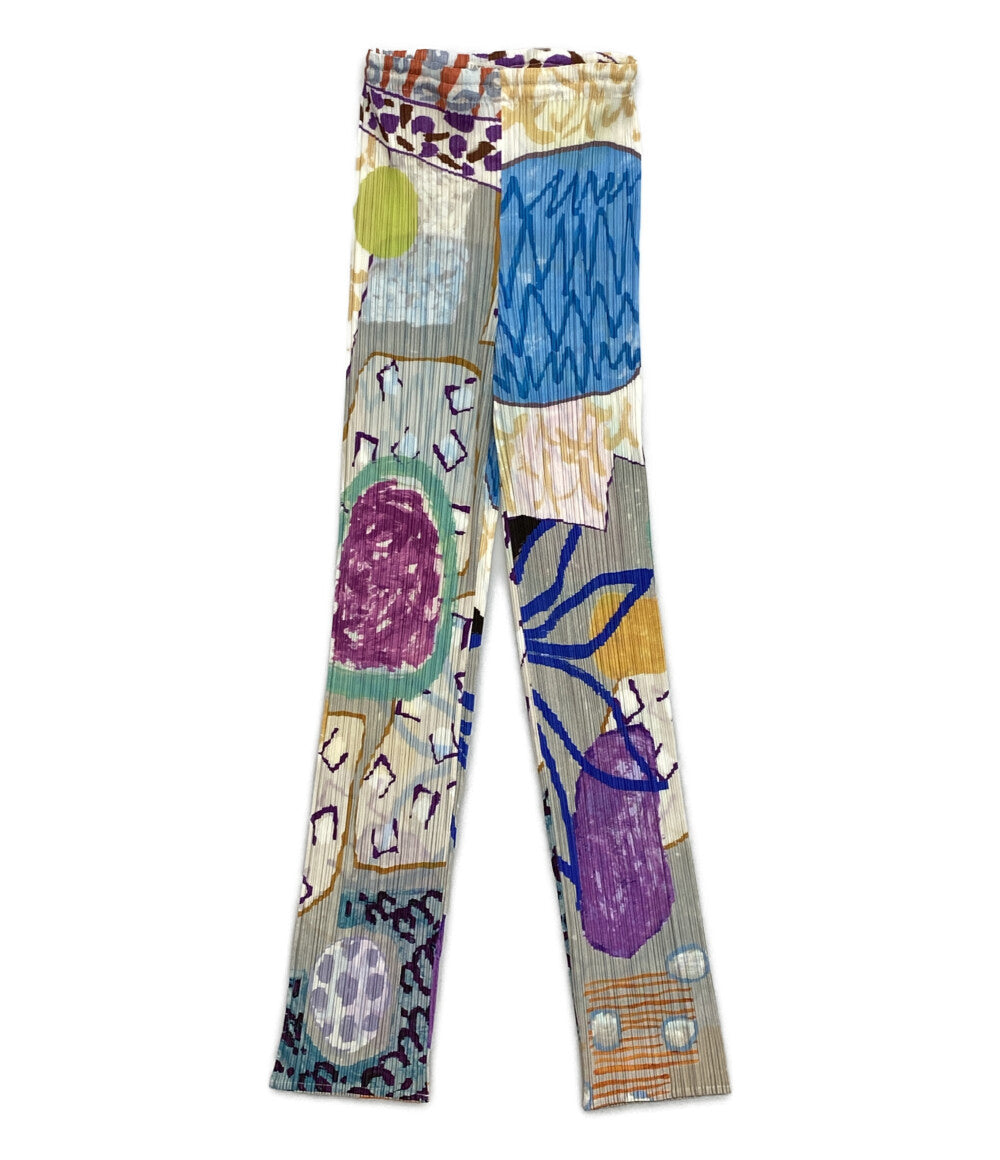 プリーツプリーズ パンツ グラフィックアートーアンツ pp12-jf413 レディース SIZE 1 PLEATS PLEASE