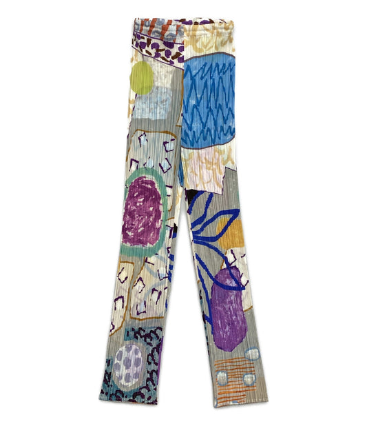 プリーツプリーズ パンツ グラフィックアートーアンツ pp12-jf413 レディース SIZE 1 PLEATS PLEASE