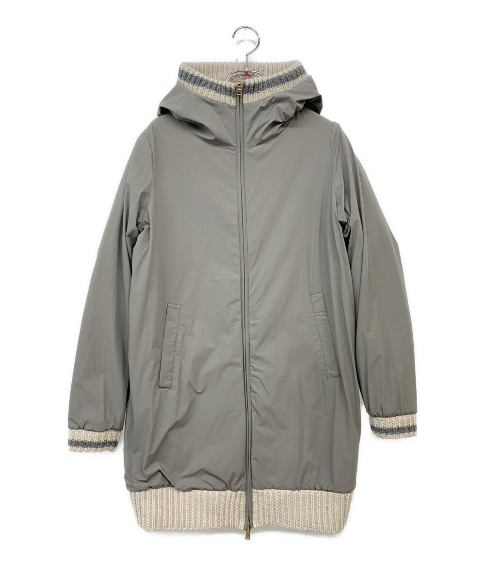 ヘルノ ダウンジャケット ニット ベージュ 57671-52967-1 レディース SIZE 38 HERNO