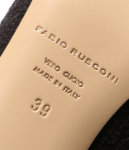 FABIO RUSCONI ソックスブーツ ブラック ポインテッドトゥ ピンヒール レディース SIZE 39 ファビオルスコーニ