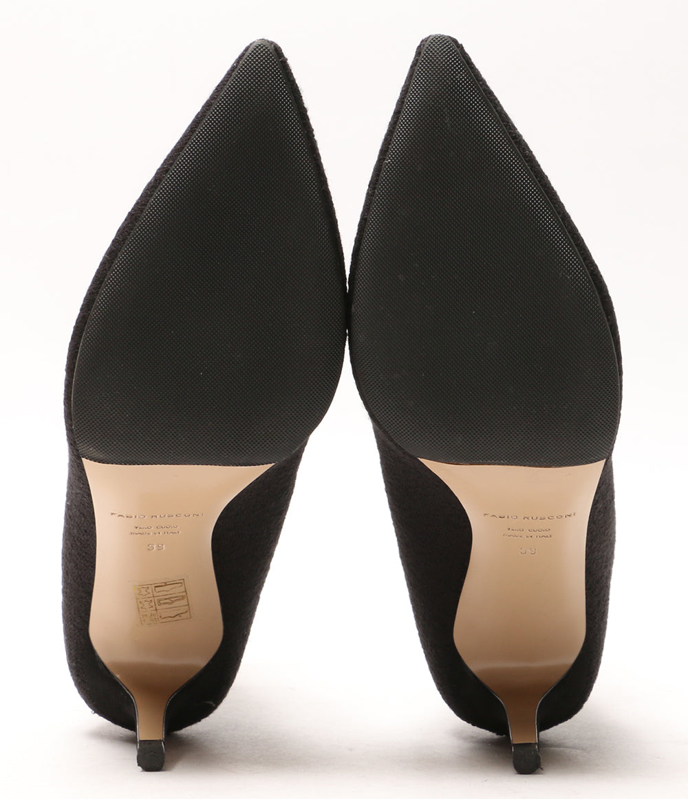 FABIO RUSCONI ソックスブーツ ブラック ポインテッドトゥ ピンヒール レディース SIZE 39 ファビオルスコーニ
