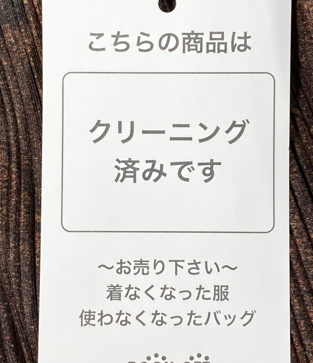 美品 PLEATS PLEASE 総柄サルエルパンツ PP33-JF713 レディース SIZE 3 プリーツプリーズ