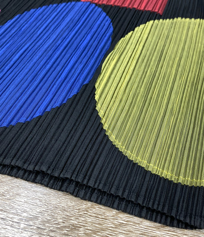 プリーツプリーズ 美品 プリーツシャツ 総柄 幾何学 PP43-JK832 レディース SIZE 3 PLEATS PLEASE