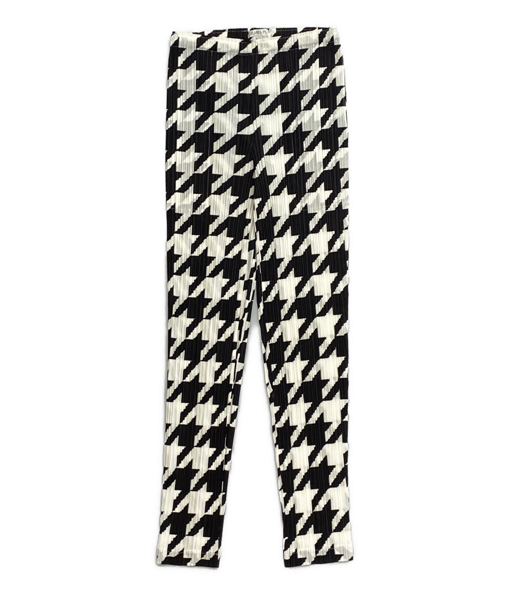 プリーツプリーズ 千鳥格子柄パンツ PP41-JF613 レディース SIZE 3 PLEATS PLEASE