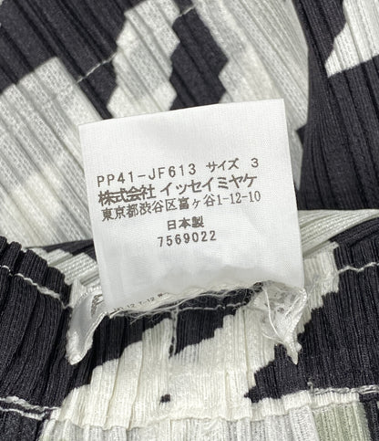 プリーツプリーズ 千鳥格子柄パンツ PP41-JF613 レディース SIZE 3 PLEATS PLEASE