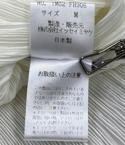 イッセイミヤケ ノースリーブワンピース ホワイト プリーツ加工 IM82-FH906 レディース SIZE M ISSEY MIYAKE