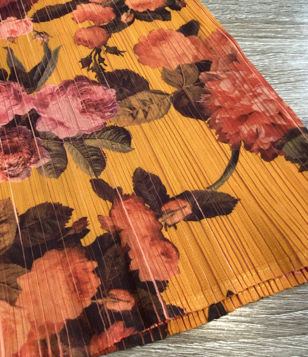 プリーツプリーズ キャミソール ノースリーブシャツ 花柄 PP44-JK600 レディース SIZE 3 PLEATS PLEASE