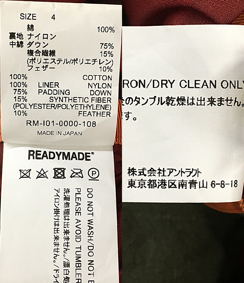 レディメイド ダウンジャケット A BATHING APEコラボ 21AW RM-I01-0000-108 メンズ SIZE 4 READY MADE