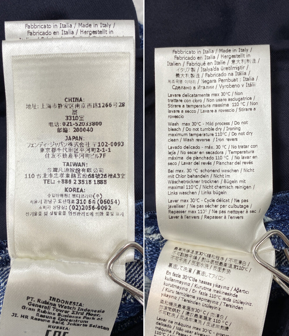 美品 FENDI デニムハーフパンツ ズッカ FLP347 メンズ SIZE 34 フェンディ