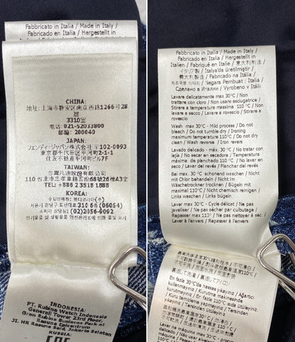 美品 FENDI デニムハーフパンツ ズッカ FLP347 メンズ SIZE 34 フェンディ