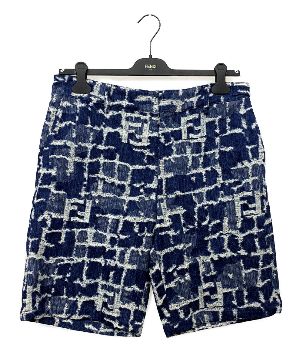 美品 FENDI デニムハーフパンツ ズッカ FLP347 メンズ SIZE 34 フェンディ
