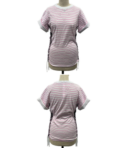 CHANEL 半袖Tシャツ ココマーク ピンク ボーダー 24年 P77169K11149 レディース SIZE 38 シャネル