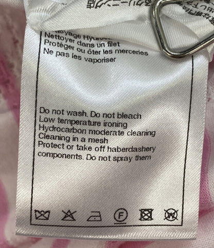 CHANEL 半袖Tシャツ ココマーク ピンク ボーダー 24年 P77169K11149 レディース SIZE 38 シャネル