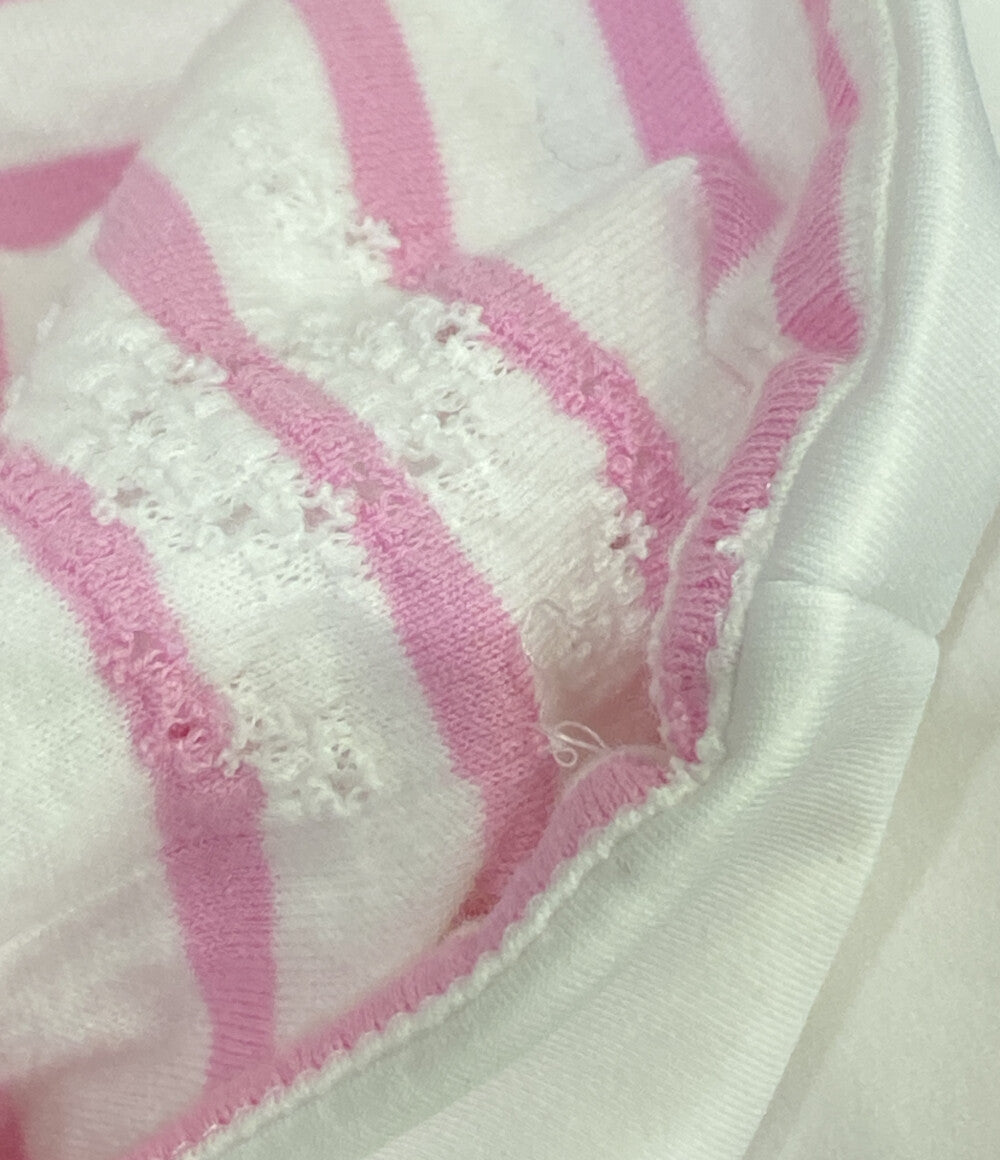 CHANEL 半袖Tシャツ ココマーク ピンク ボーダー 24年 P77169K11149 レディース SIZE 38 シャネル