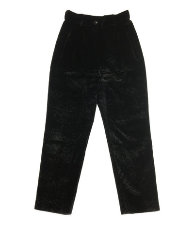 美品 CHANEL パンツ P73335 V64833 ベロア ロング ストレート レディース SIZE 36 シャネル